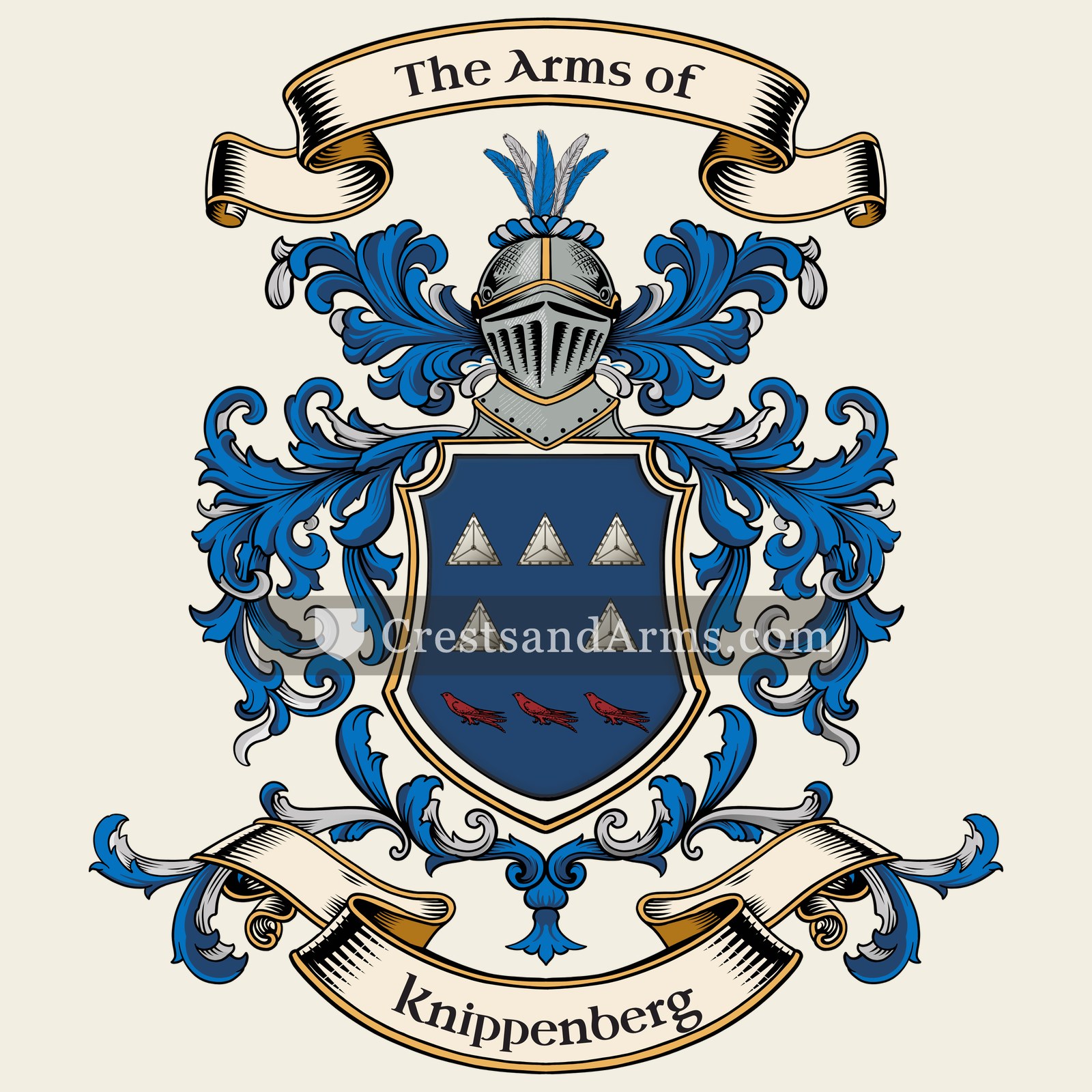 The Knippenberg coat of arms, drawn from the recorded blazon