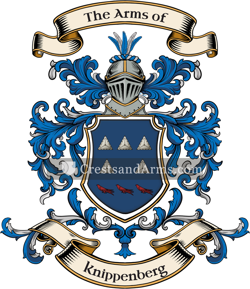 The Knippenberg coat of arms, drawn from the recorded blazon