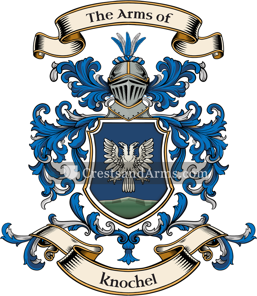 The Knochel coat of arms, drawn from the recorded blazon