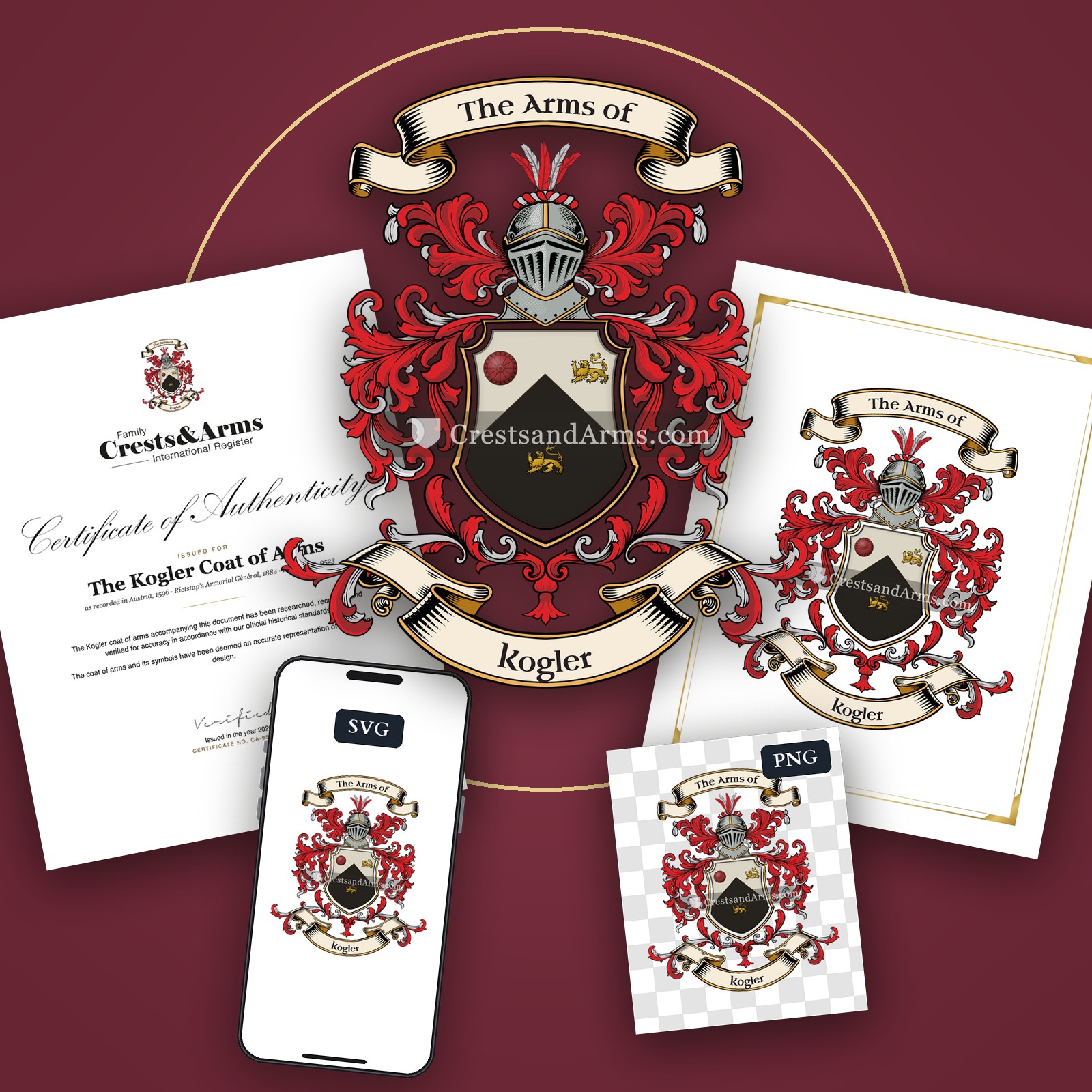 The Kogler arms on the coat of arms — digital pack