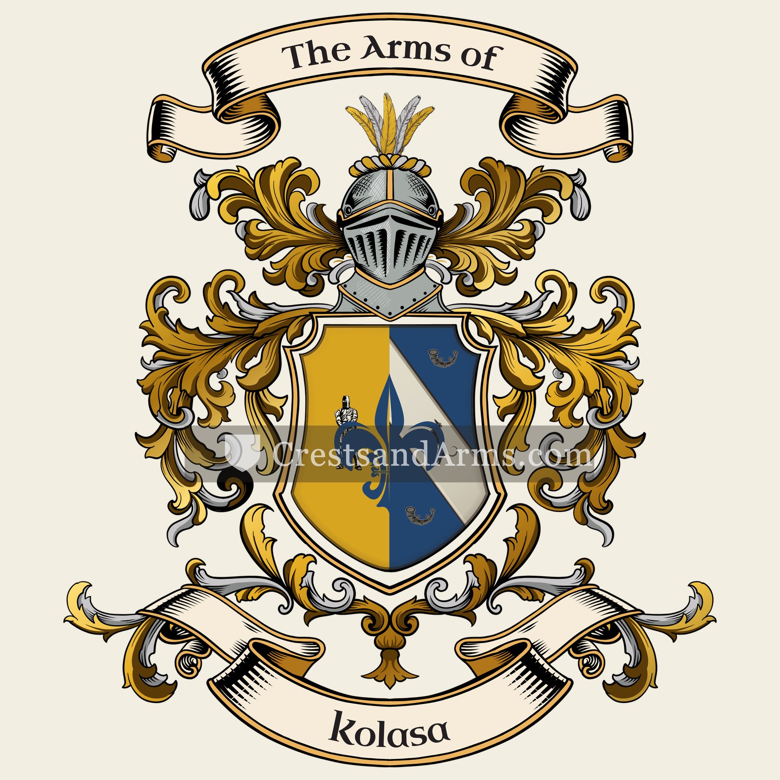 The Kolasa coat of arms, drawn from the recorded blazon
