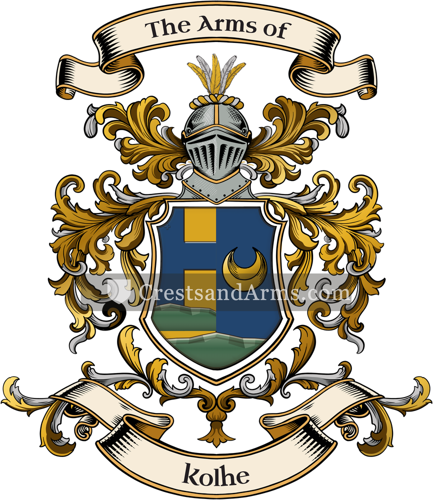 The Kolhe coat of arms, drawn from the recorded blazon