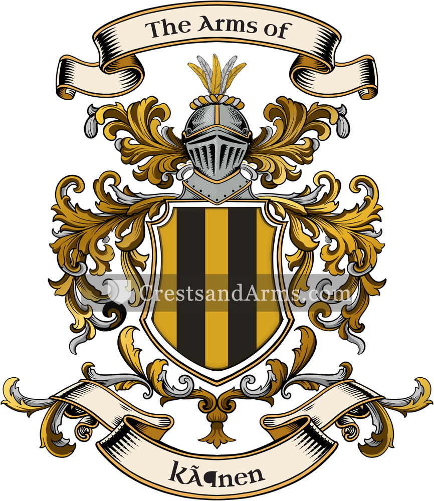 The Könen coat of arms, drawn from the recorded blazon