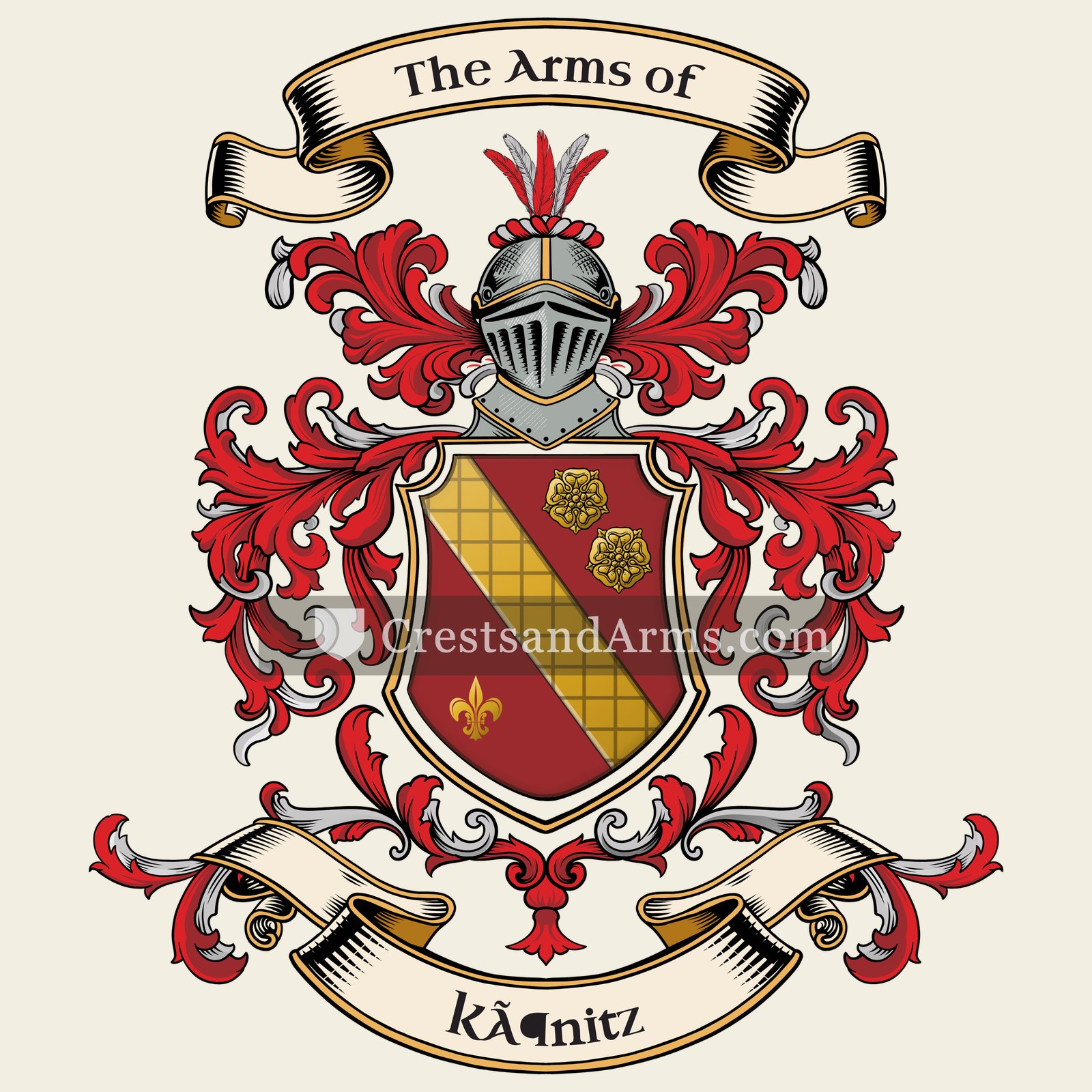 The Könitz coat of arms, drawn from the recorded blazon