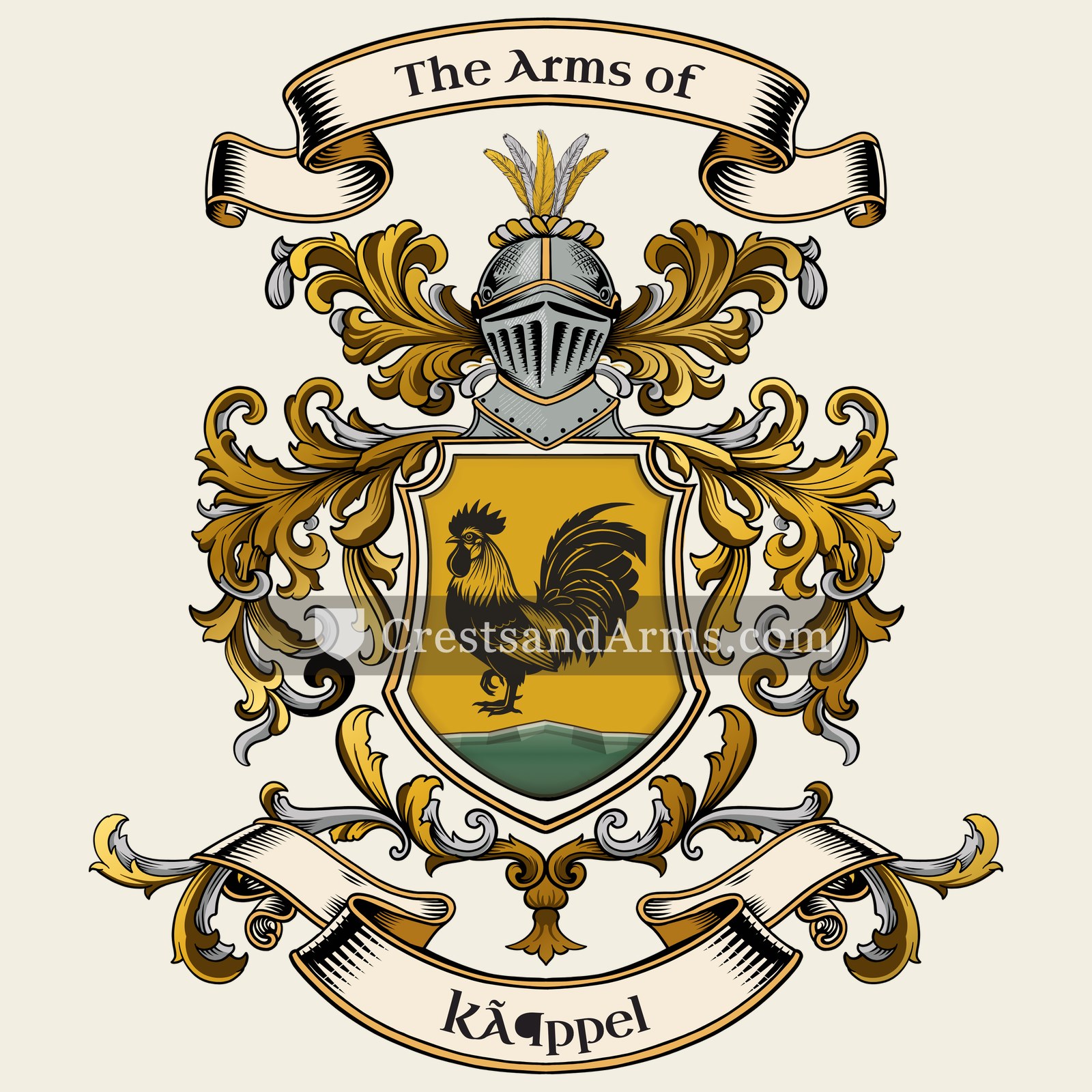 The Köppel coat of arms, drawn from the recorded blazon