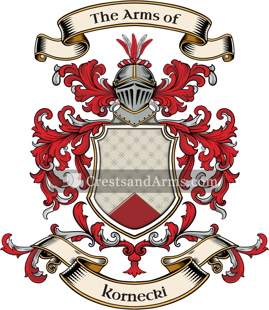 The Kornecki coat of arms, drawn from the recorded blazon