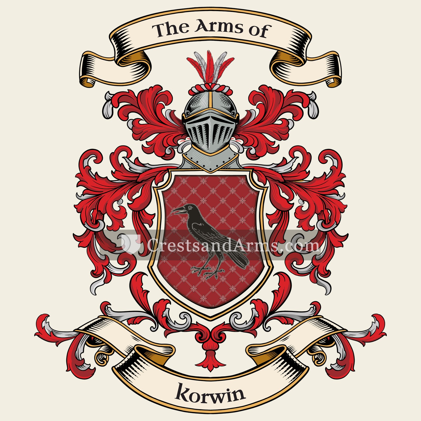 The Korwin coat of arms, drawn from the recorded blazon