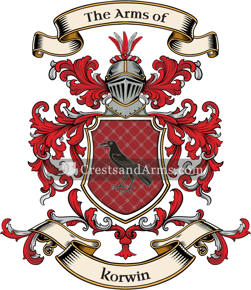 The Korwin coat of arms, drawn from the recorded blazon