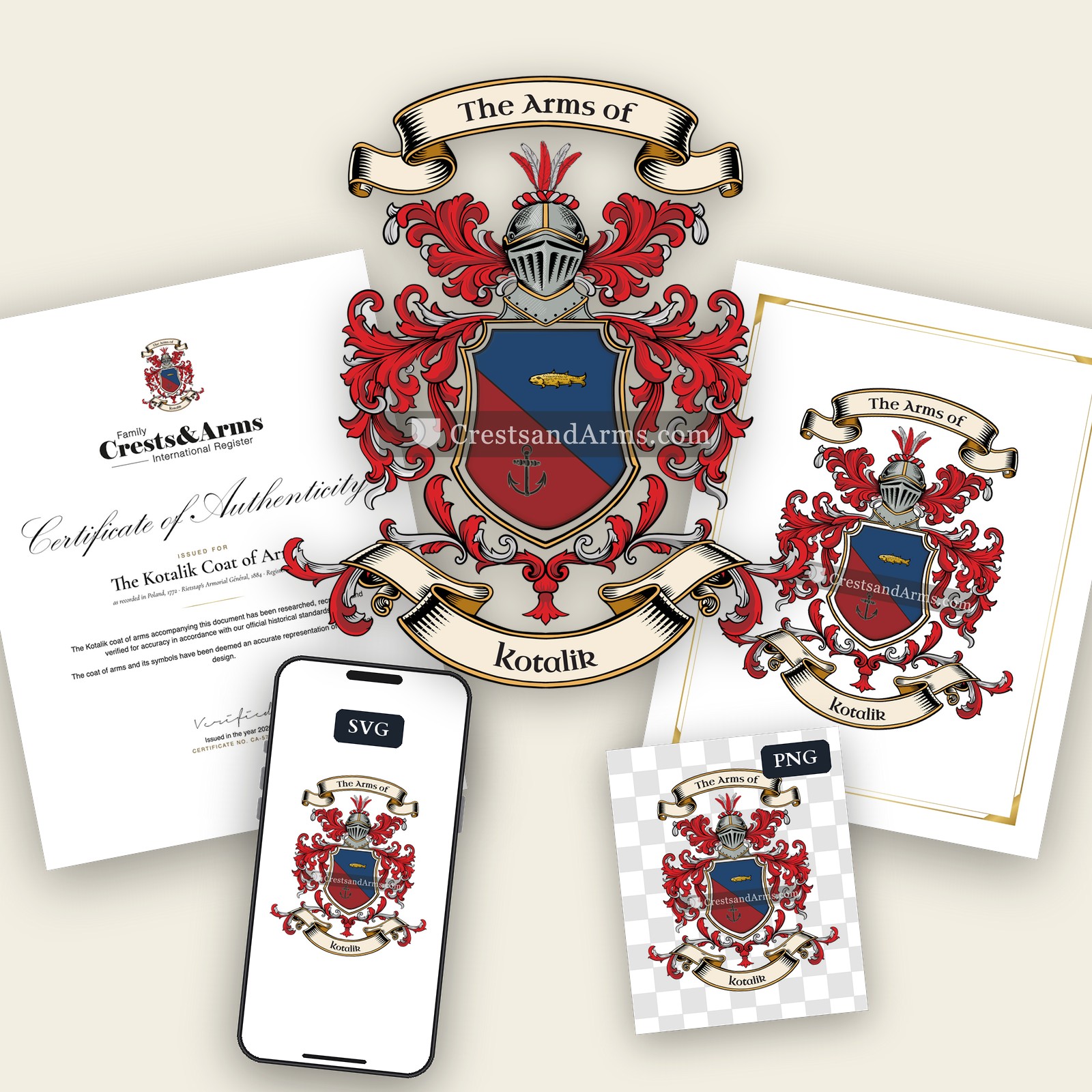 The Kotalik arms on the coat of arms — digital pack