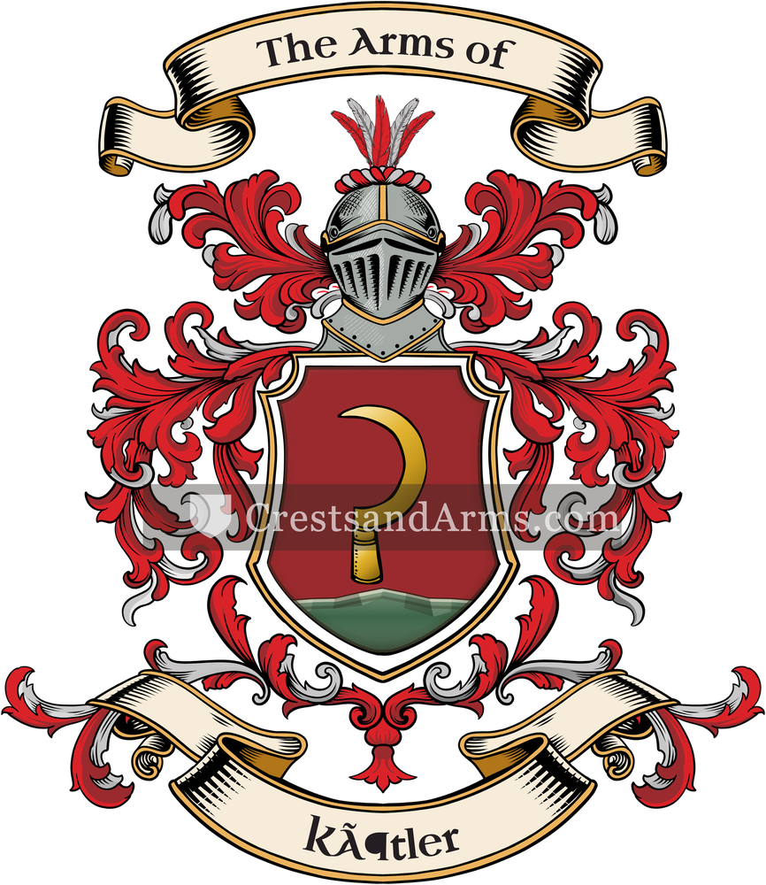The Kötler coat of arms, drawn from the recorded blazon