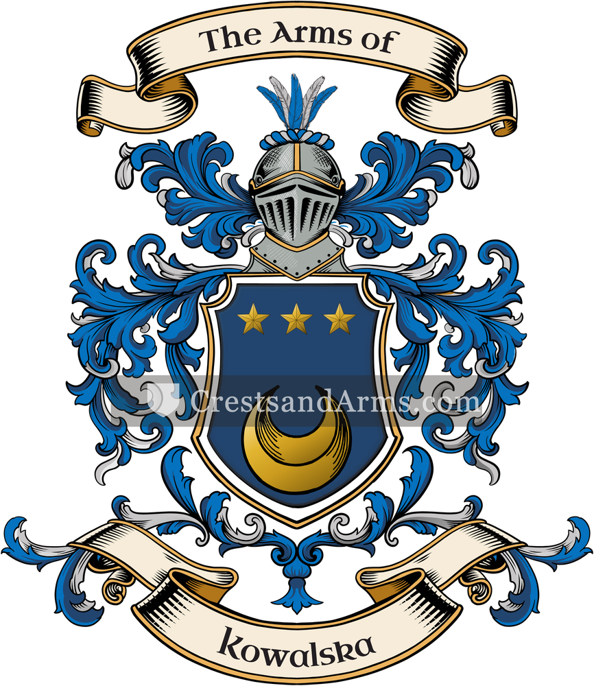The Kowalska coat of arms, drawn from the recorded blazon