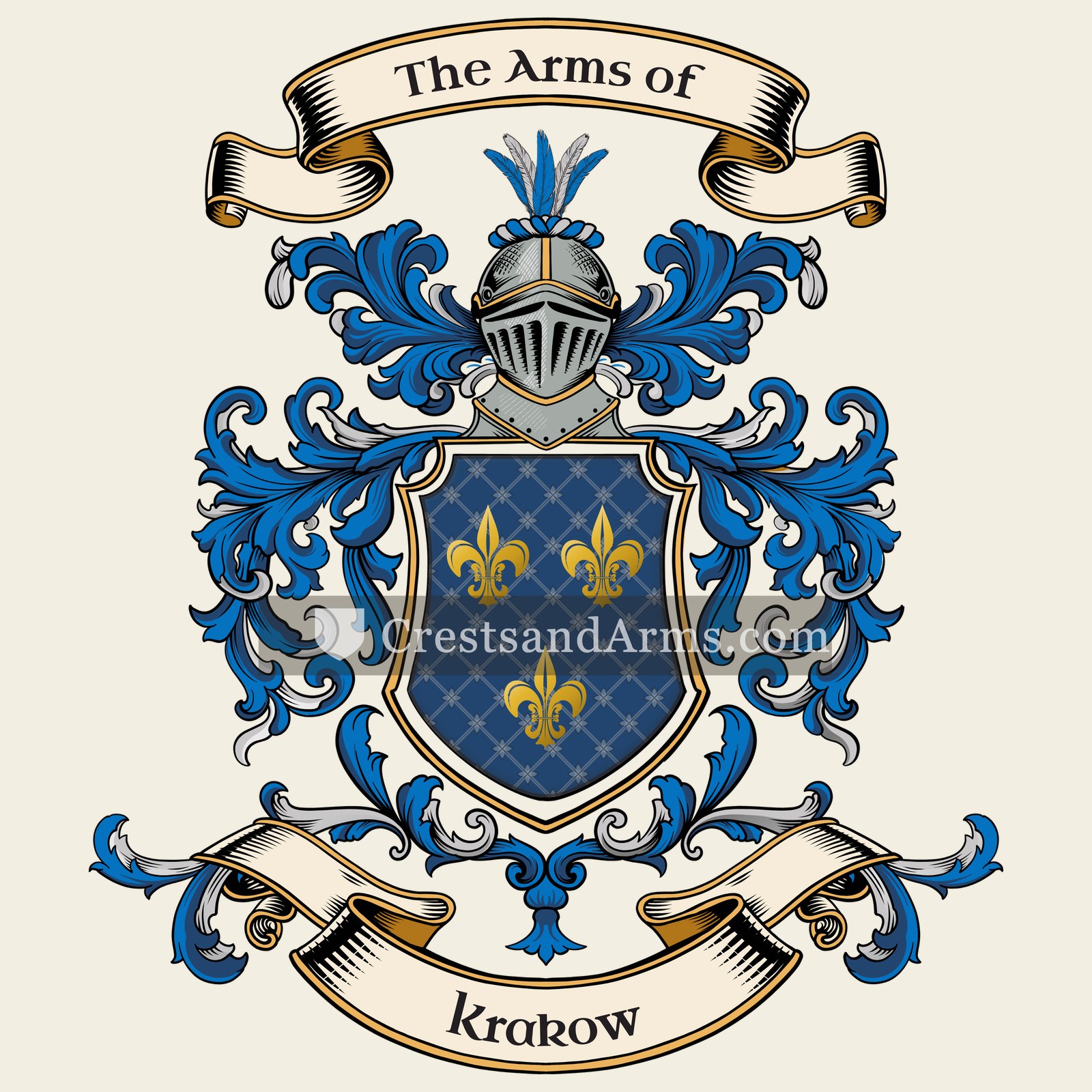 The Krakow coat of arms, drawn from the recorded blazon