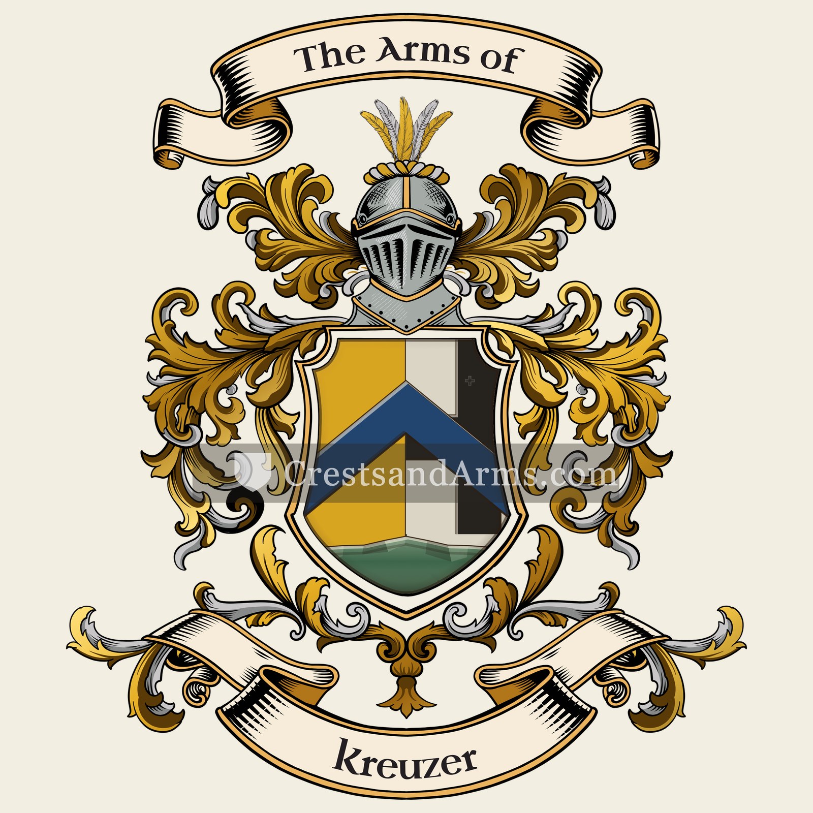 The Kreuzer coat of arms, drawn from the recorded blazon