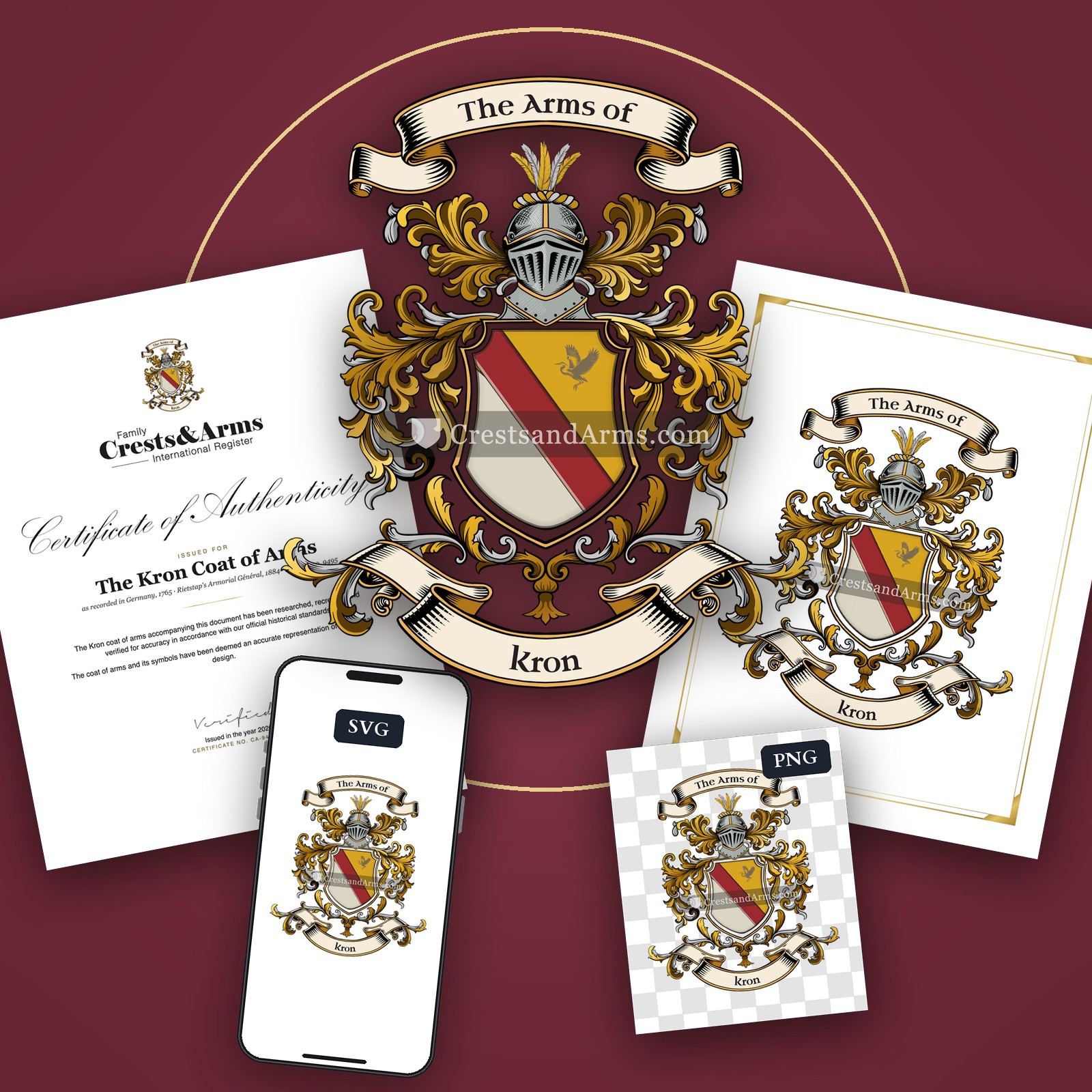 The Kron arms on the coat of arms — digital pack