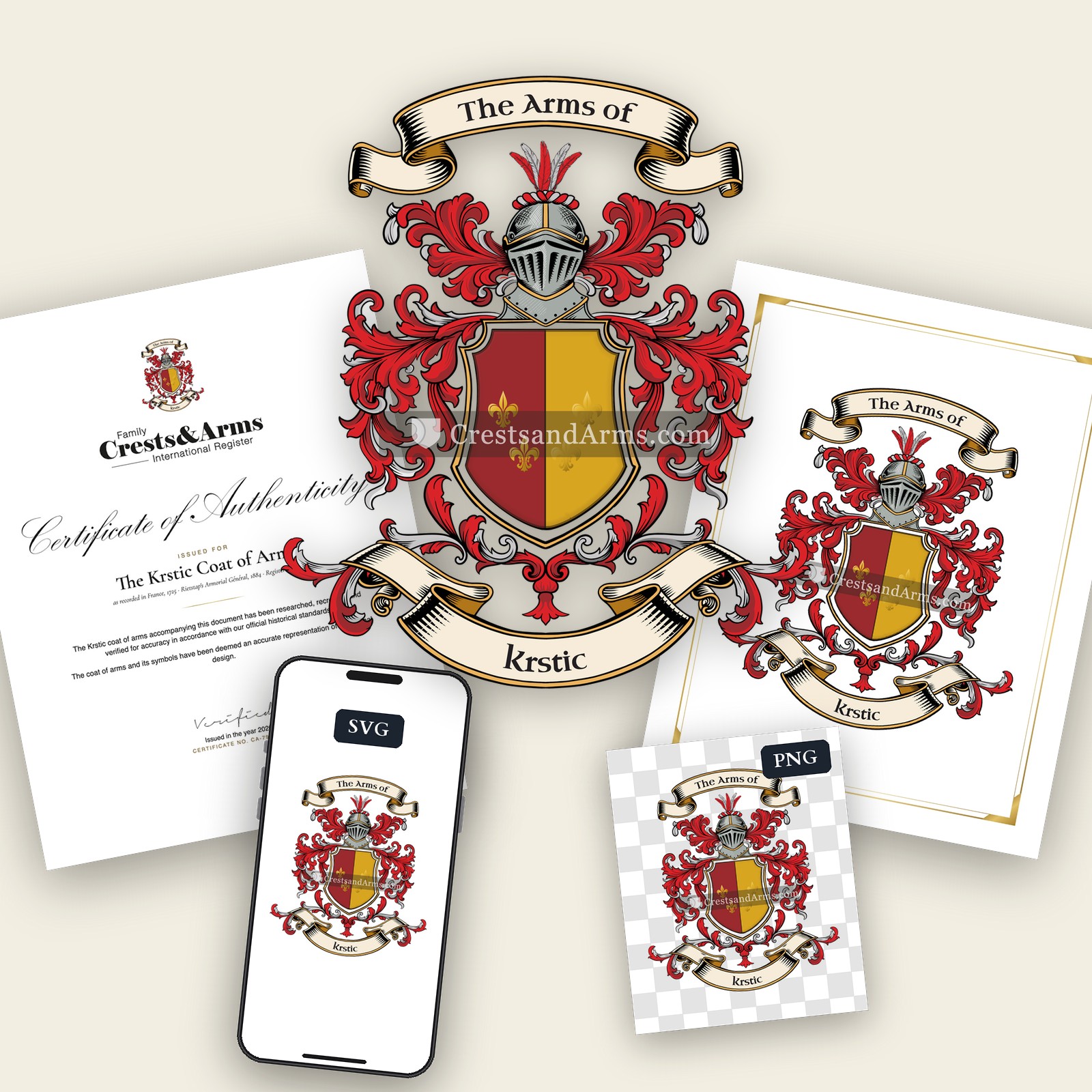 The Krstic arms on the coat of arms — digital pack