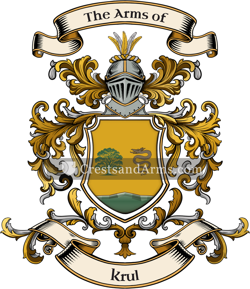 The Krul coat of arms, drawn from the recorded blazon