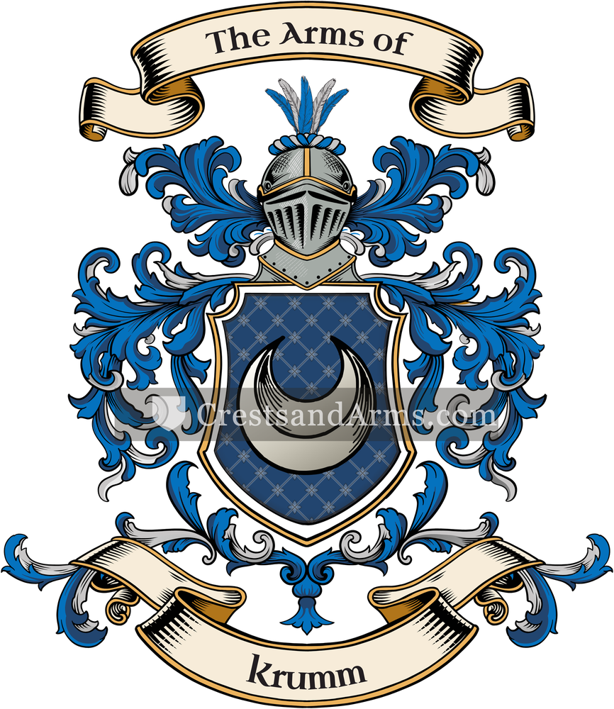 The Krumm coat of arms, drawn from the recorded blazon