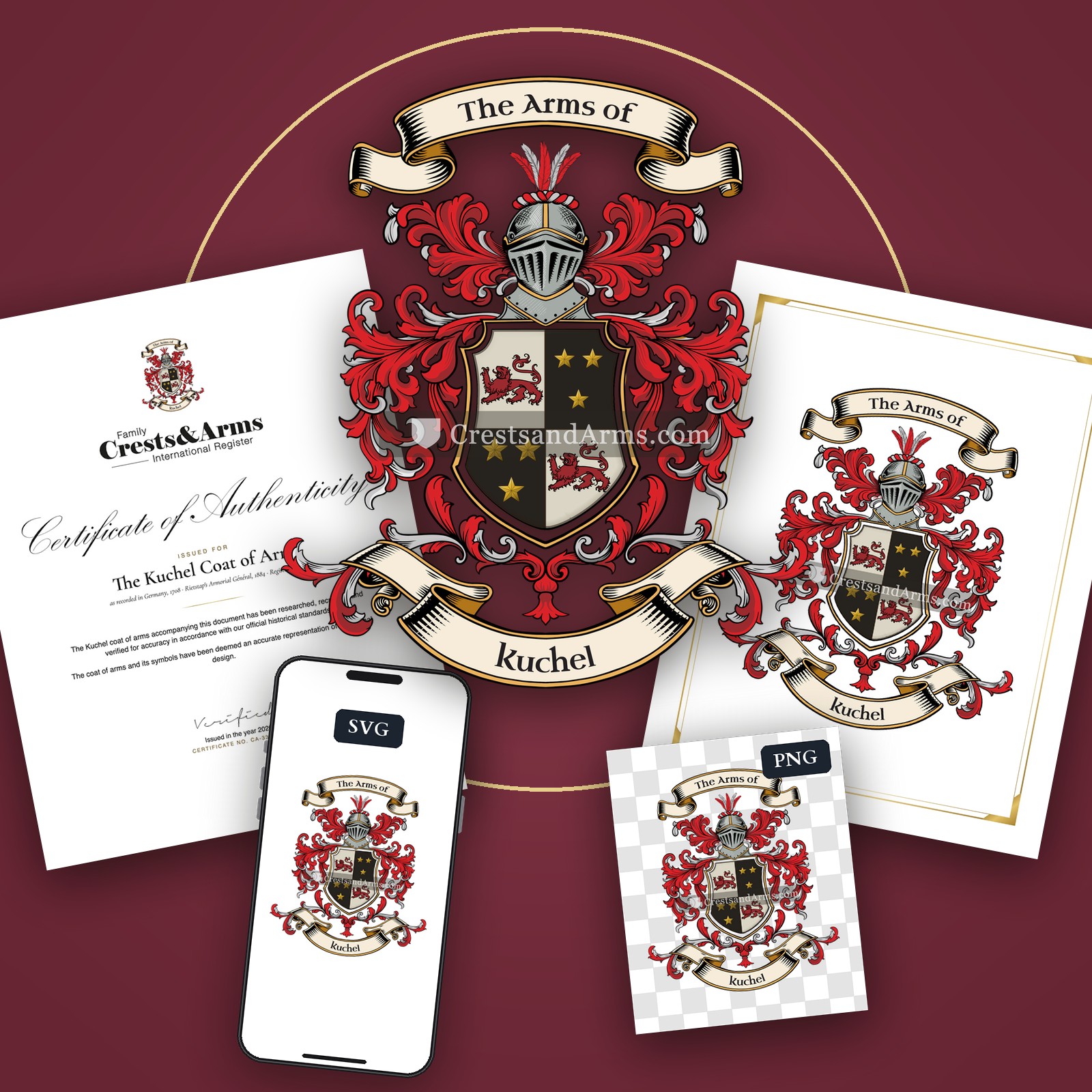 The Kuchel arms on the coat of arms — digital pack