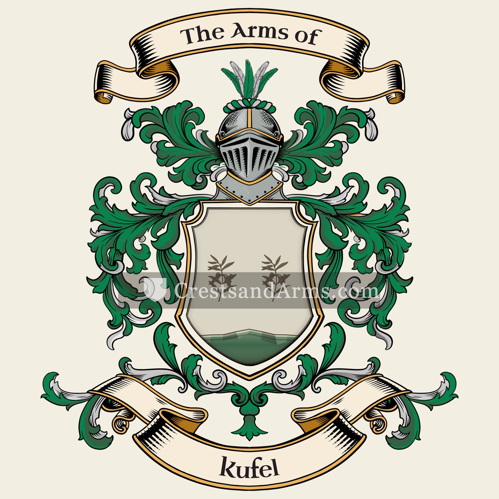 The Kufel coat of arms, drawn from the recorded blazon