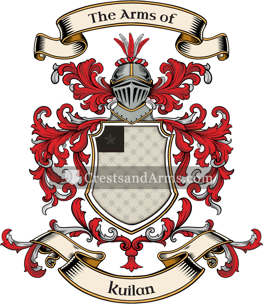 The Kuilan coat of arms, drawn from the recorded blazon