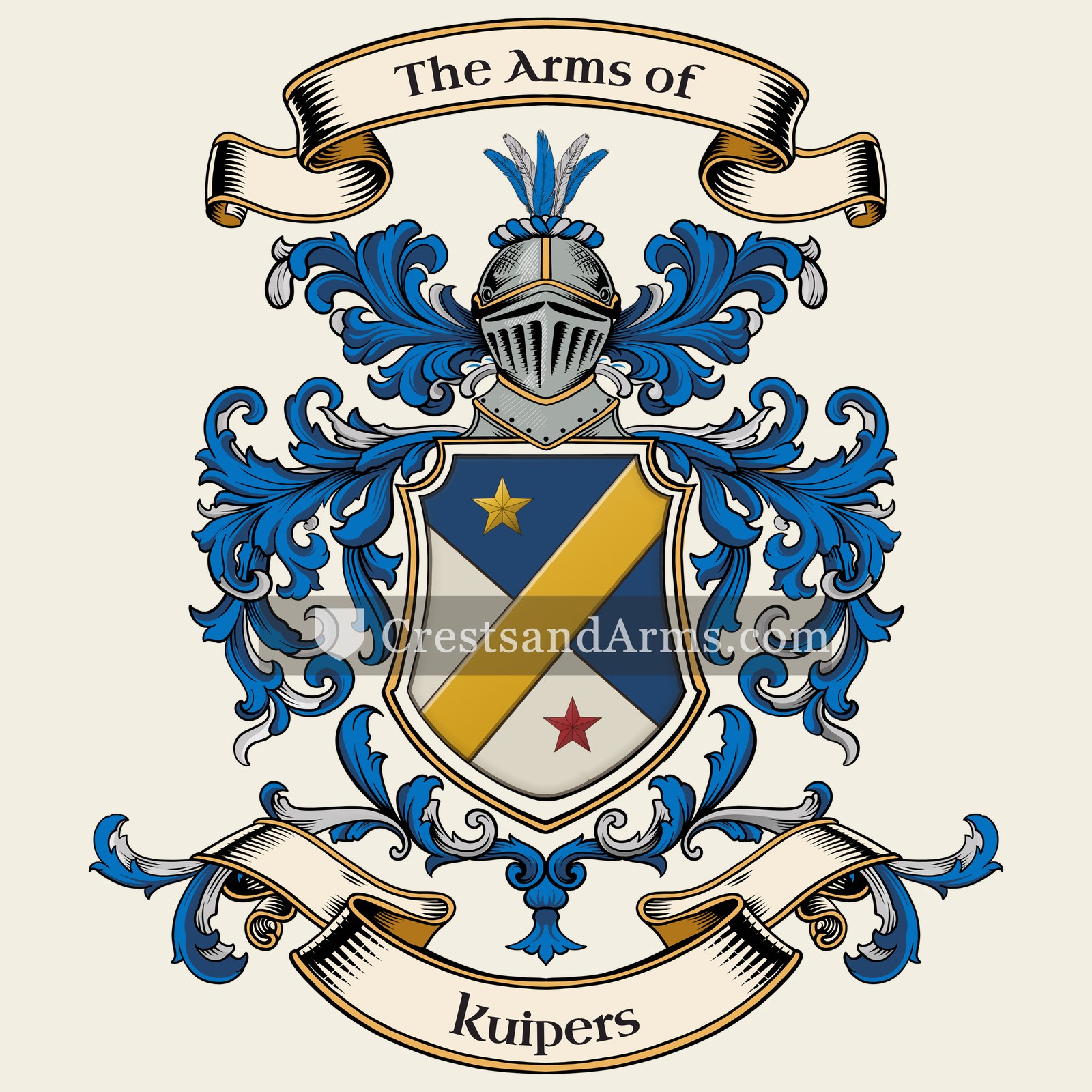 The Kuipers coat of arms, drawn from the recorded blazon