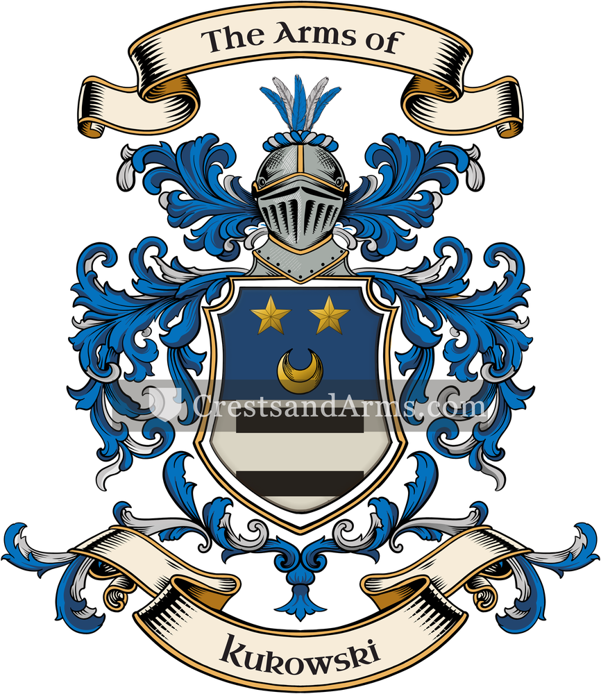 The Kukowski coat of arms, drawn from the recorded blazon