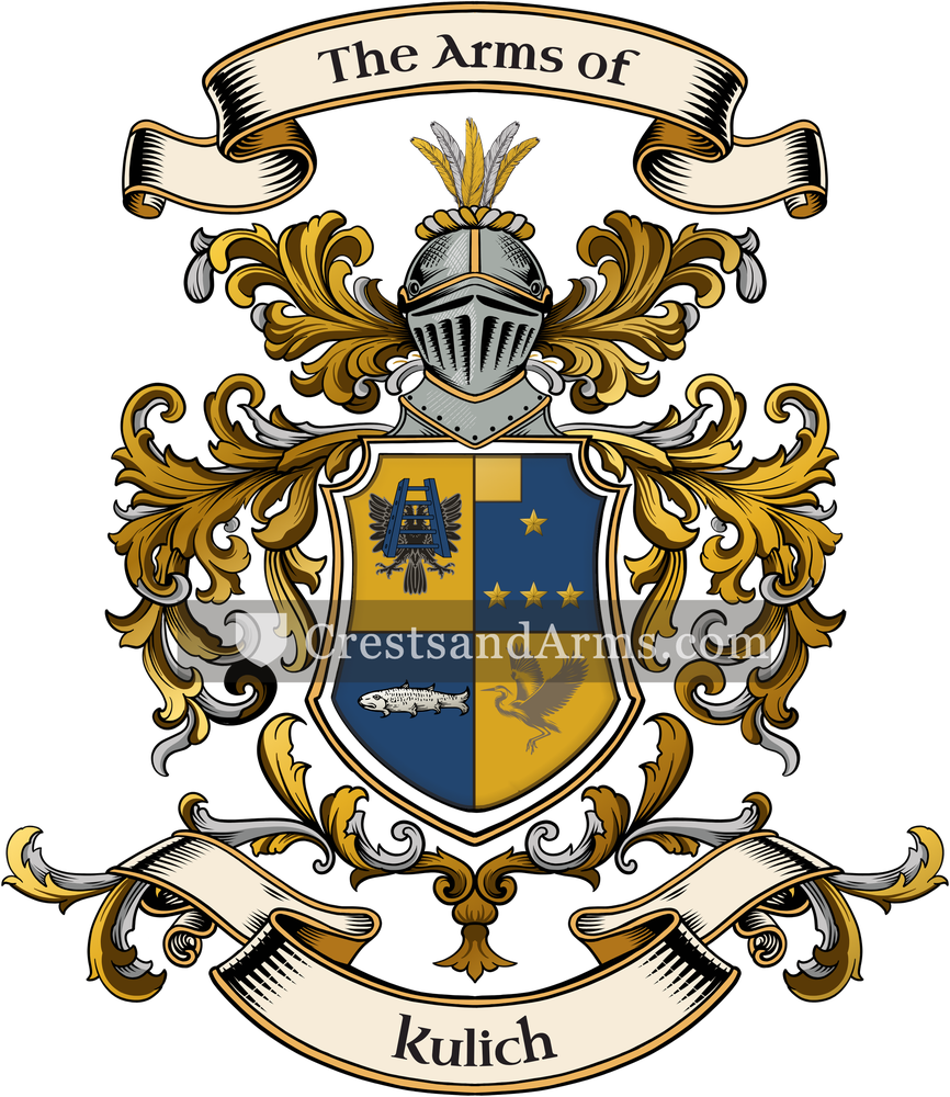 The Kulich coat of arms, drawn from the recorded blazon