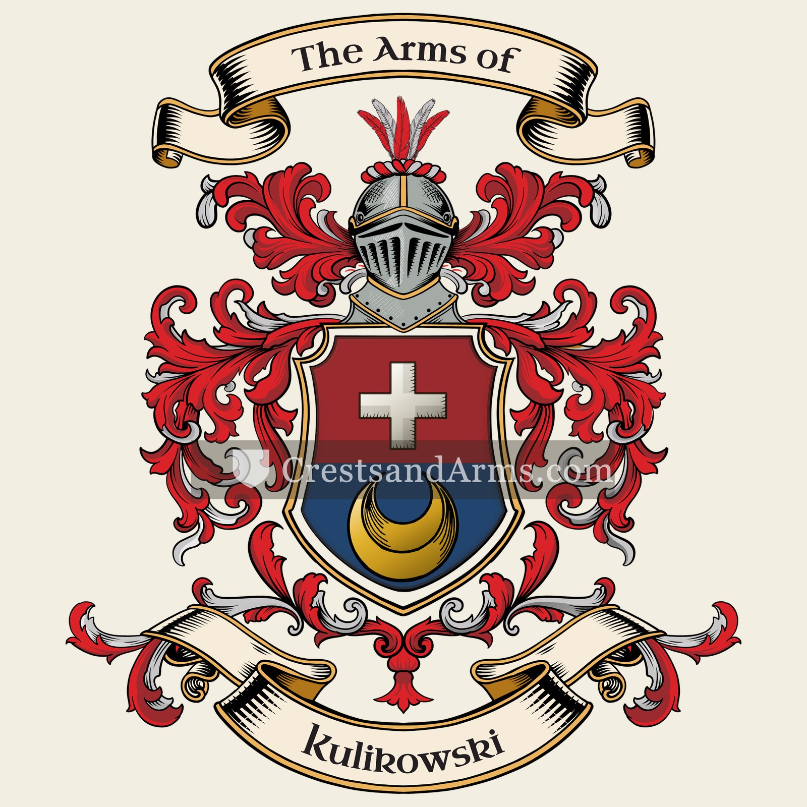 The Kulikowski coat of arms, drawn from the recorded blazon