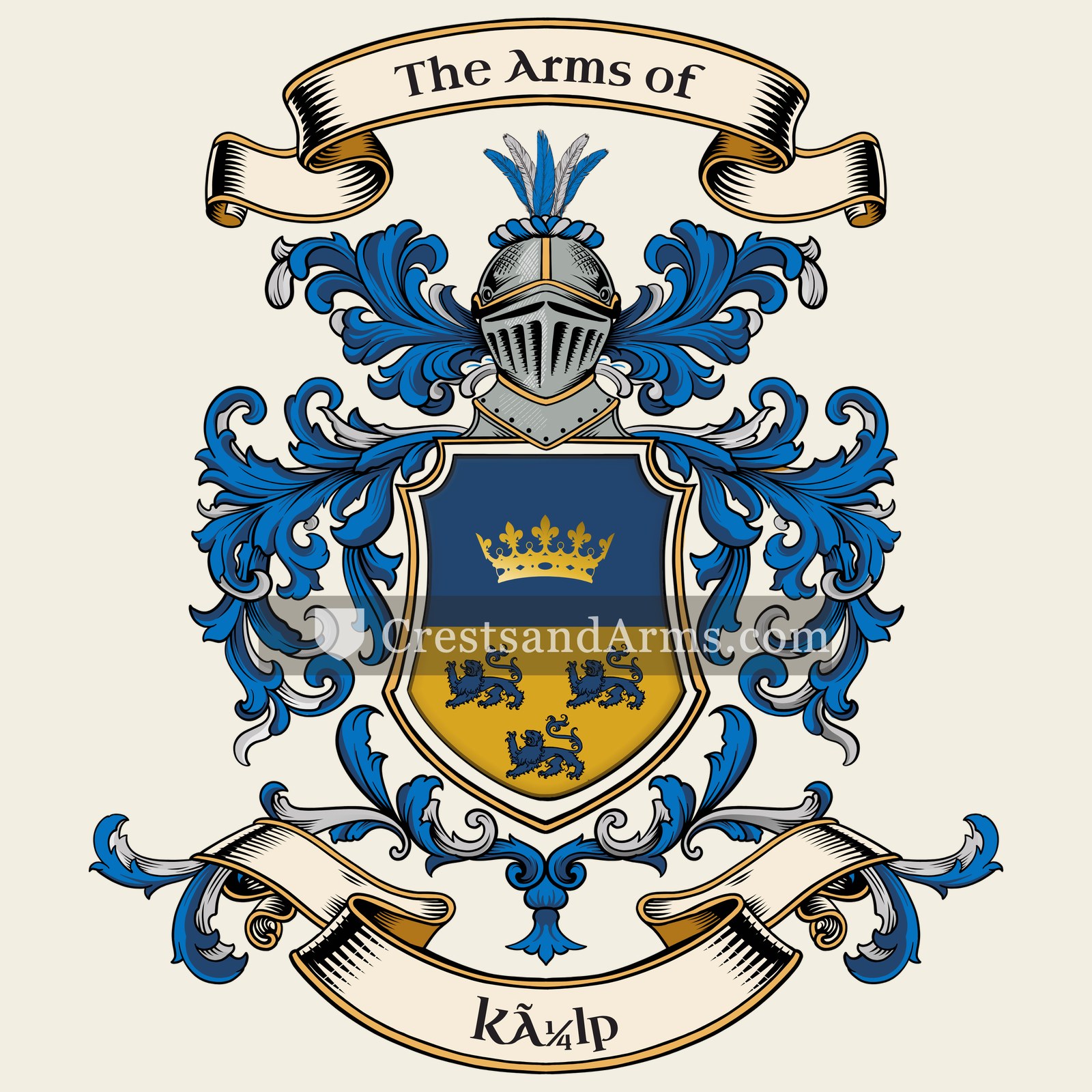 The Külp coat of arms, drawn from the recorded blazon