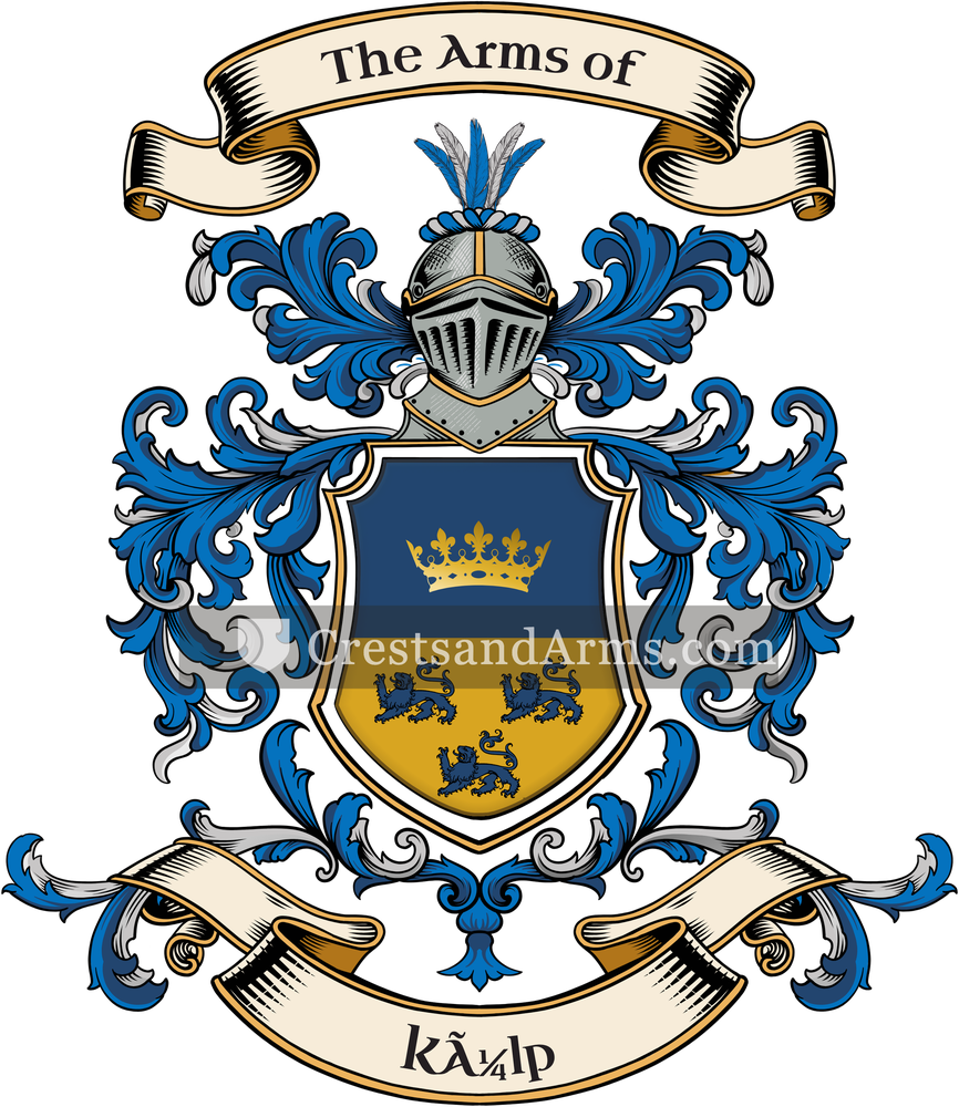 The Külp coat of arms, drawn from the recorded blazon