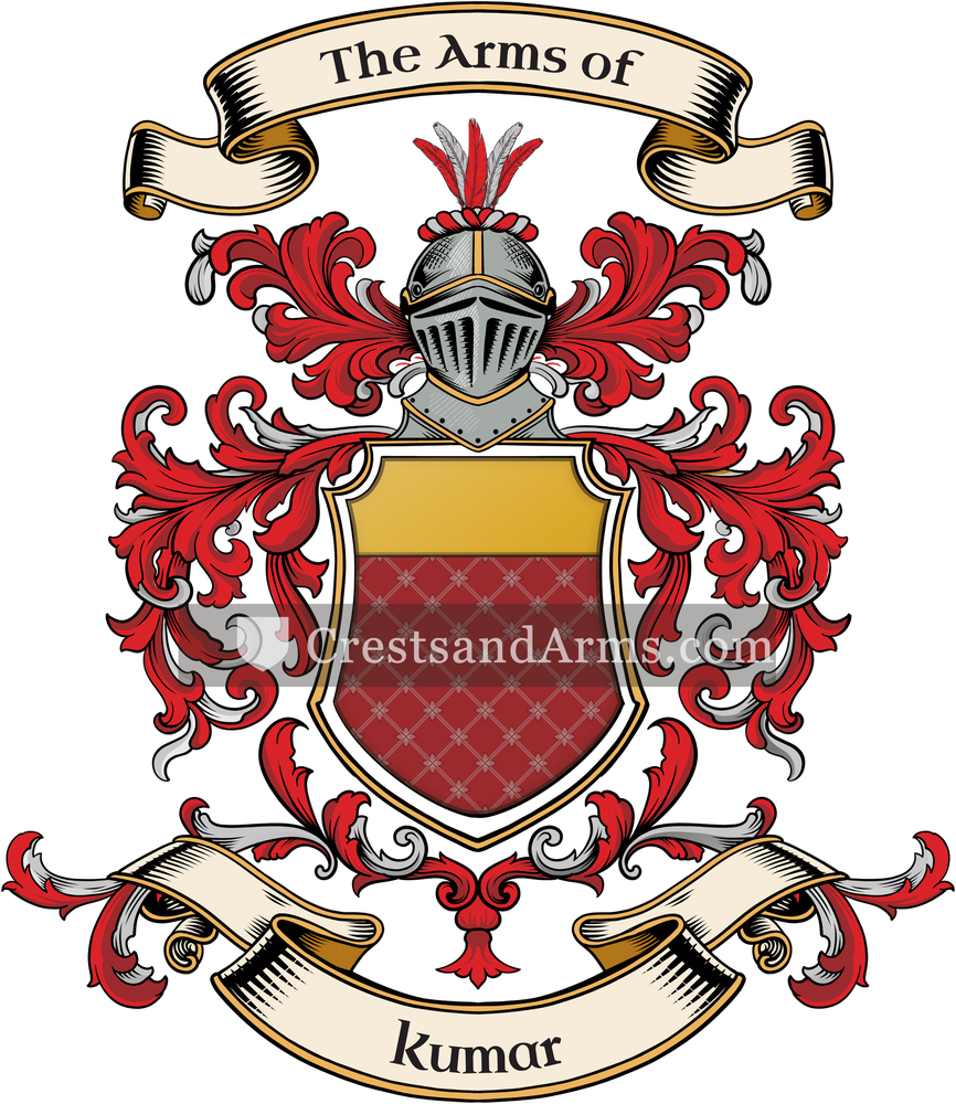 The Kumar coat of arms, drawn from the recorded blazon