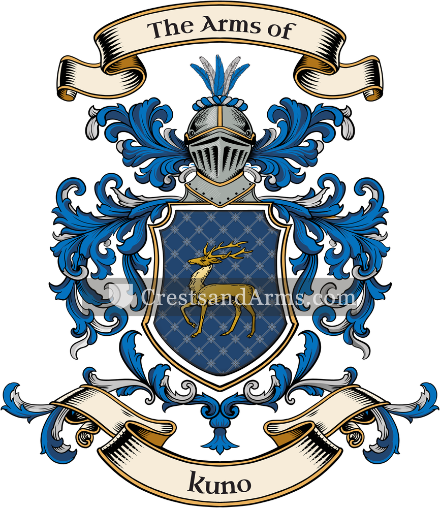 The Kuno coat of arms, drawn from the recorded blazon