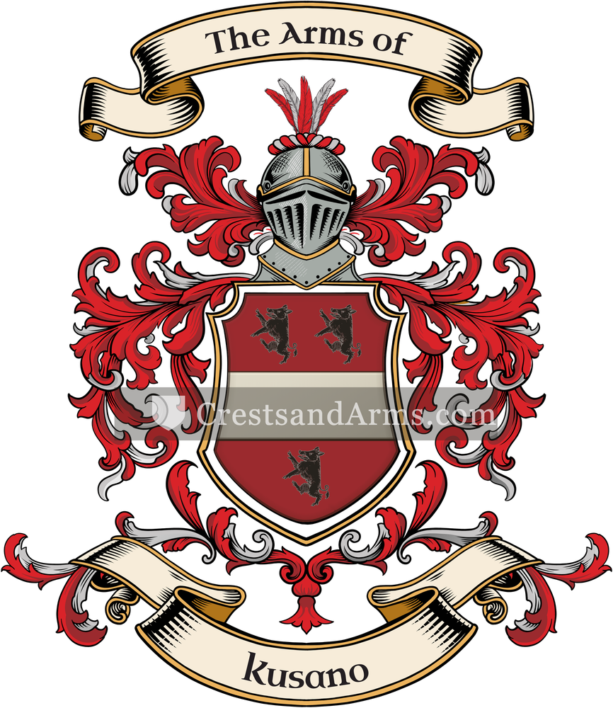 The Kusano coat of arms, drawn from the recorded blazon