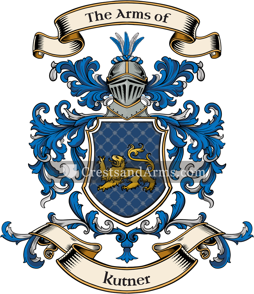 The Kutner coat of arms, drawn from the recorded blazon