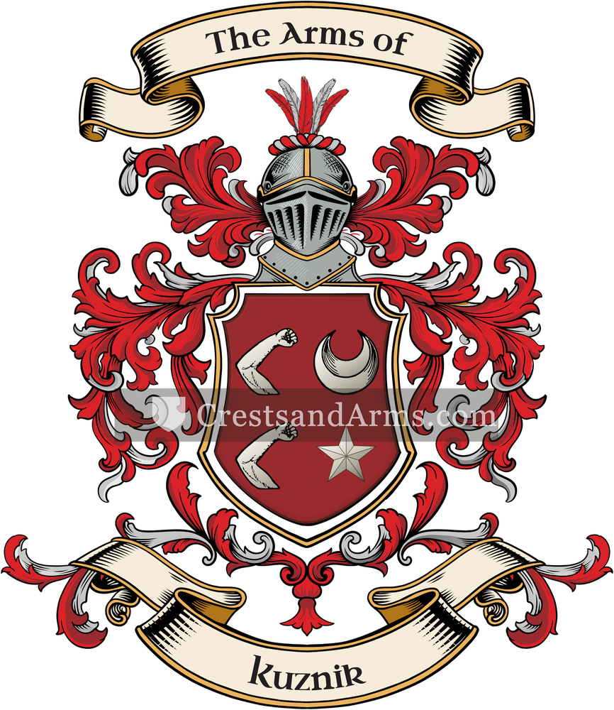 The Kuznik coat of arms, drawn from the recorded blazon