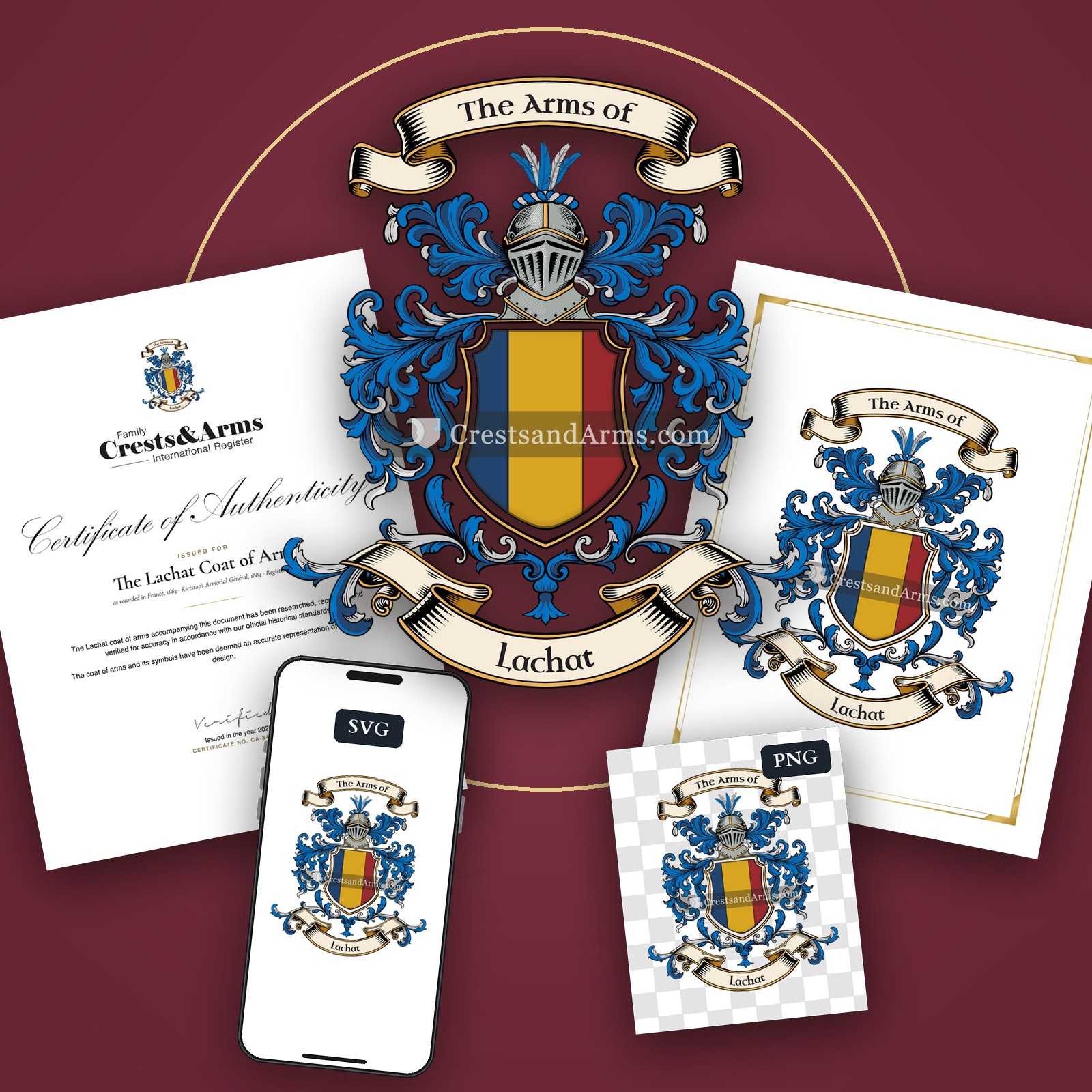 The Lachat arms on the coat of arms — digital pack