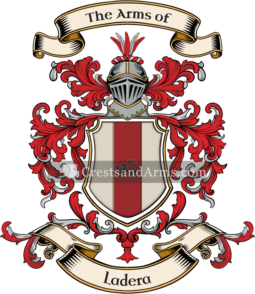 The Ladera coat of arms, drawn from the recorded blazon