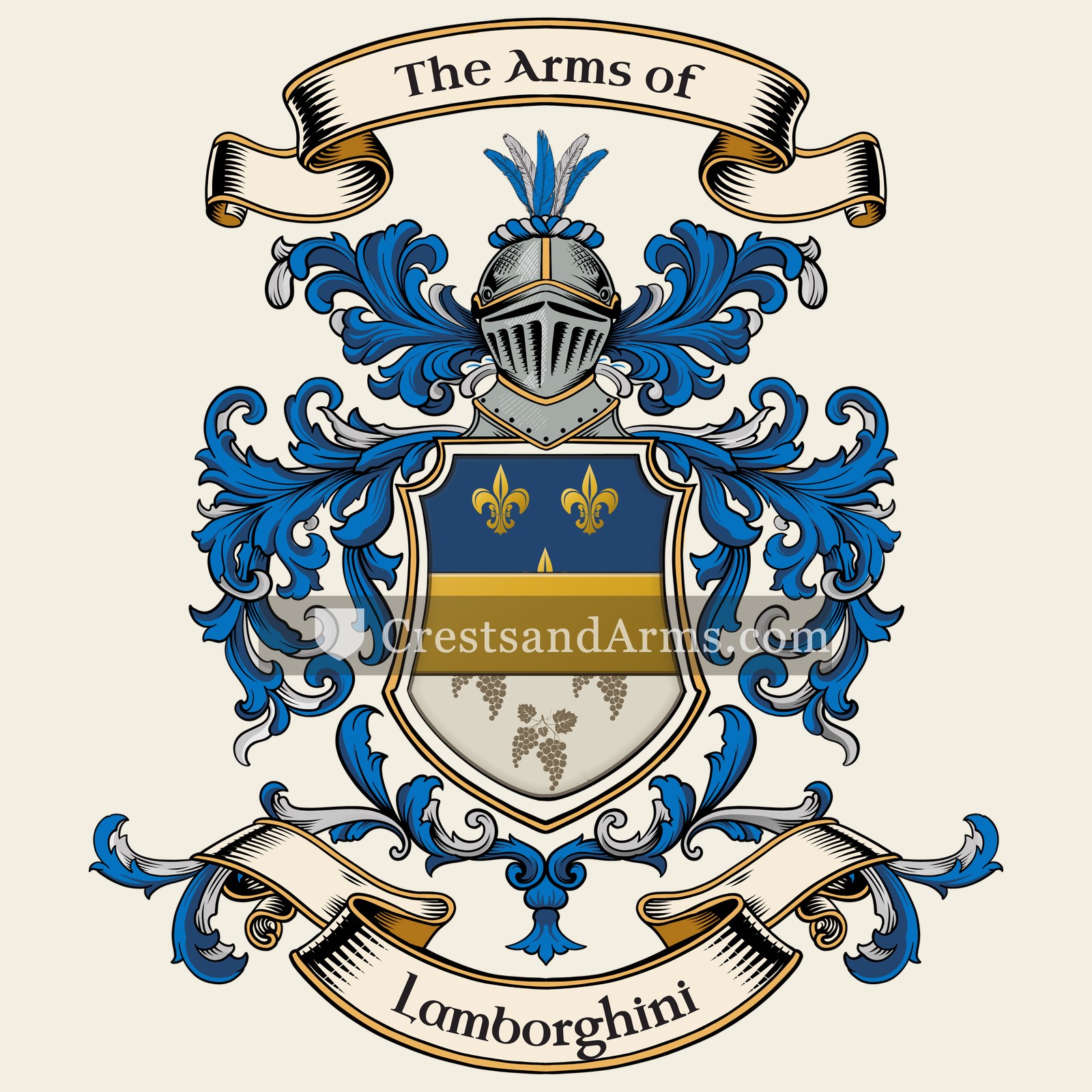 The Lamborghini coat of arms, drawn from the recorded blazon