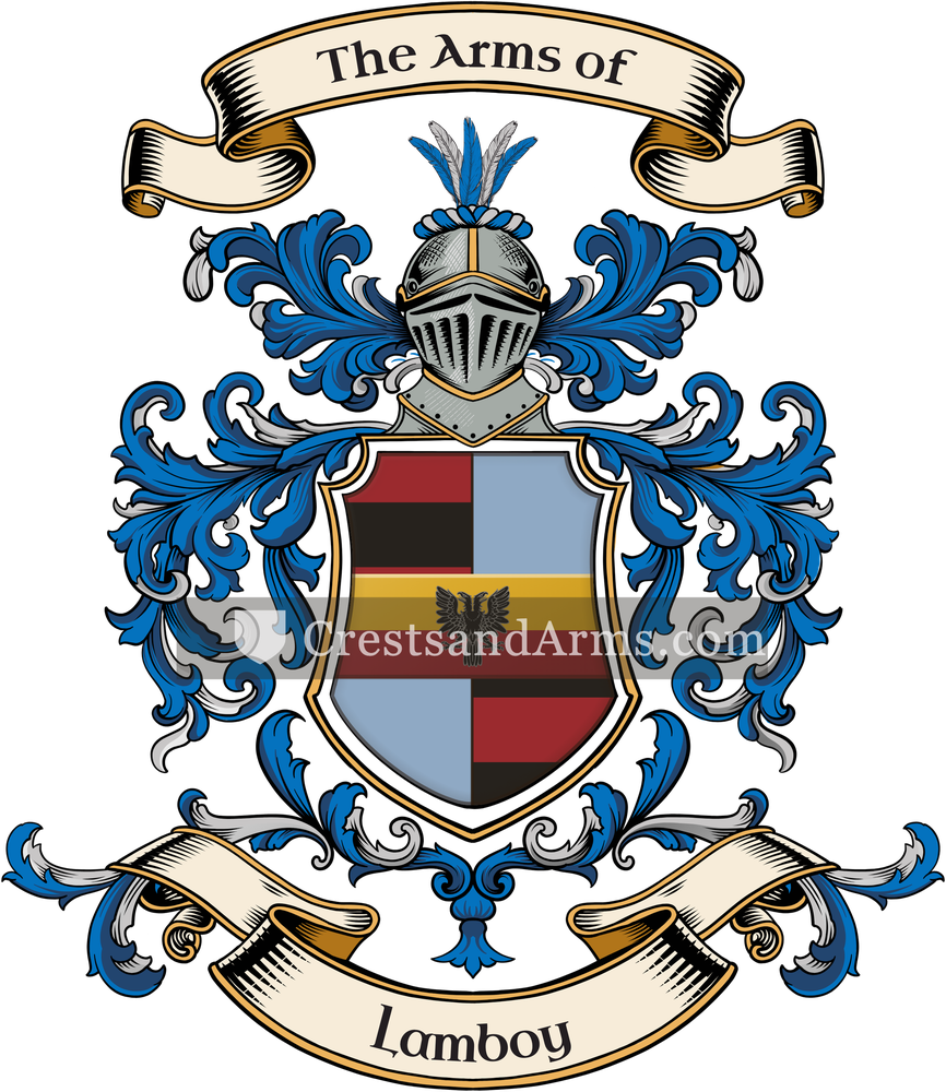 The Lamboy coat of arms, drawn from the recorded blazon