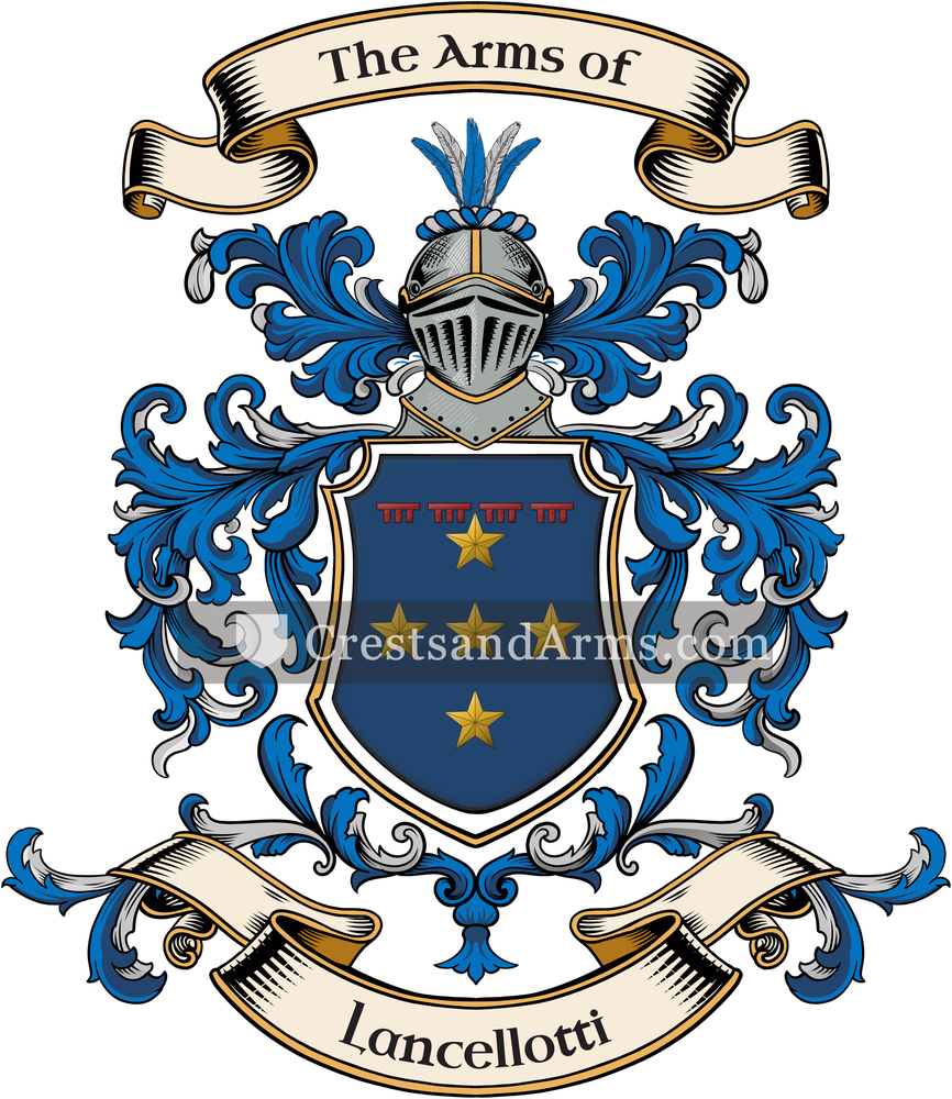 The Lancellotti coat of arms, drawn from the recorded blazon