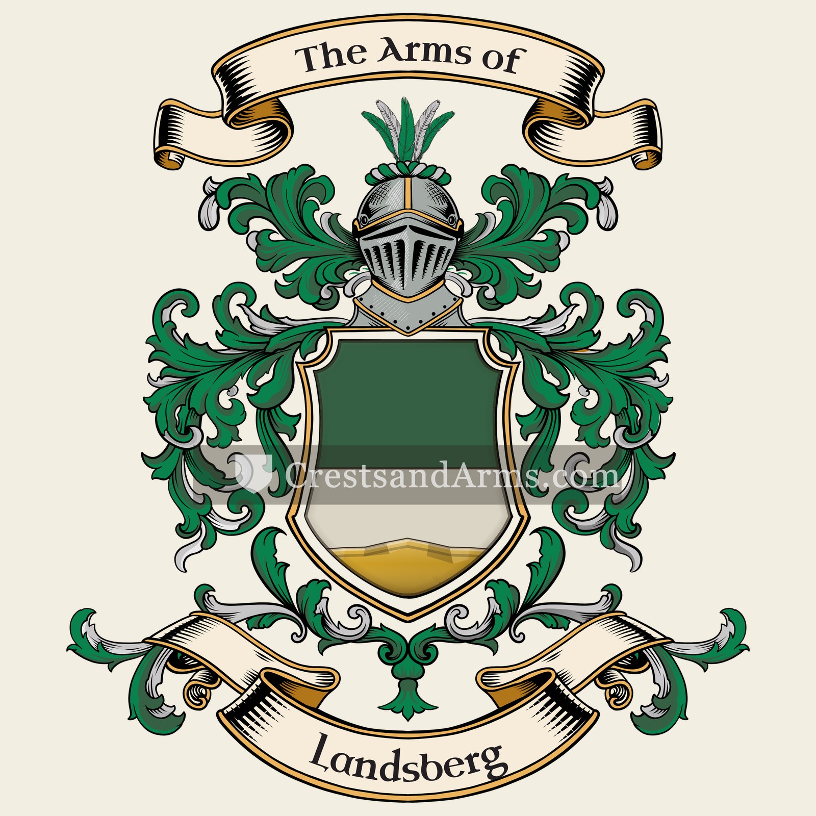The Landsberg coat of arms, drawn from the recorded blazon