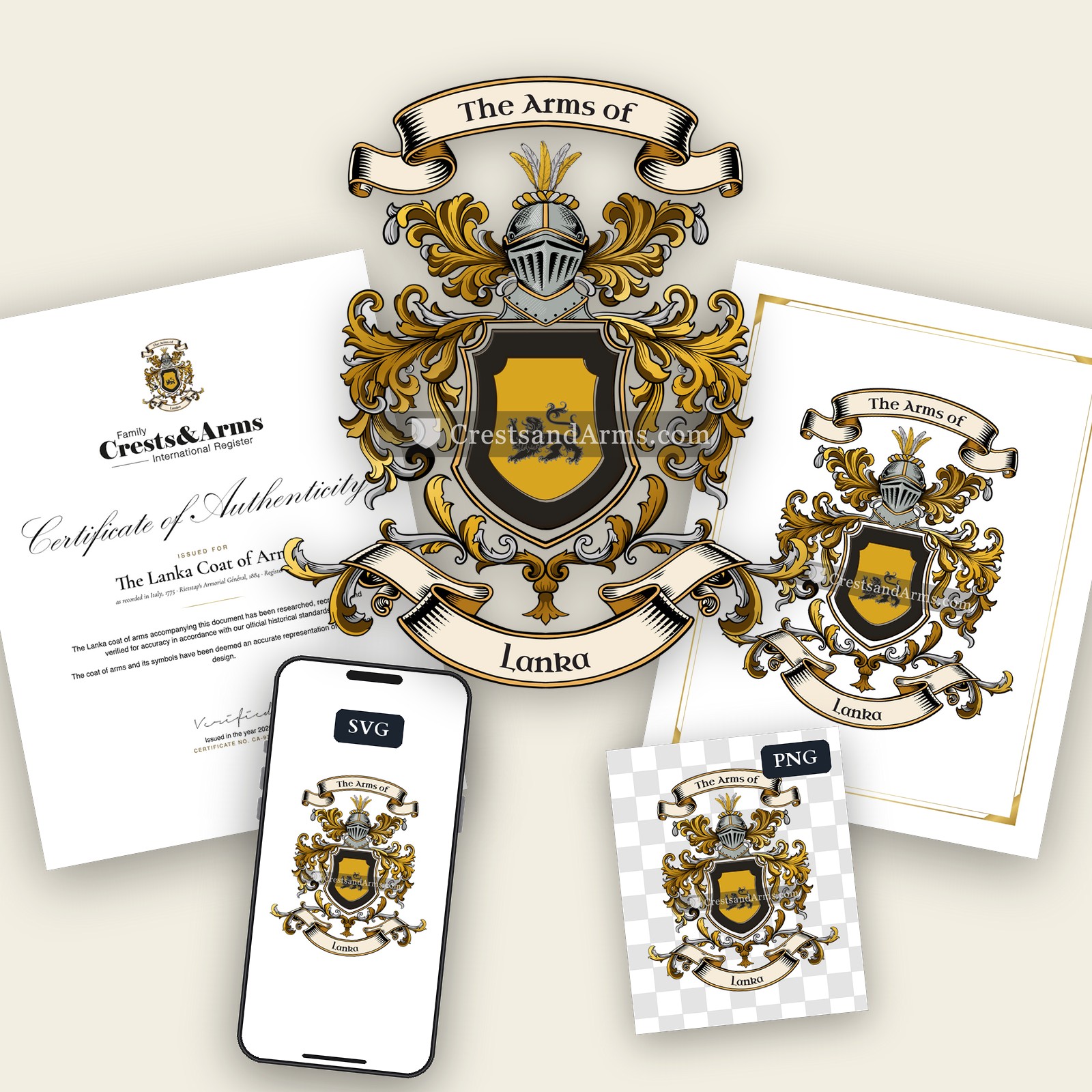 The Lanka arms on the coat of arms — digital pack
