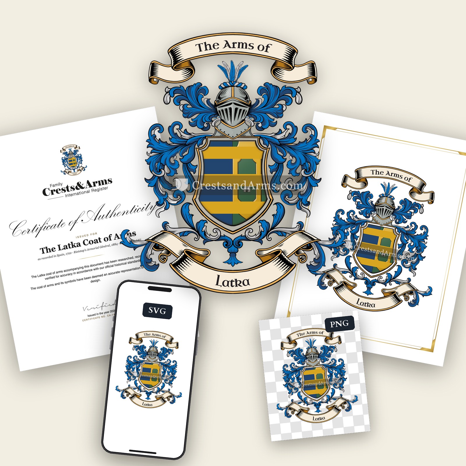 The Latka arms on the coat of arms — digital pack