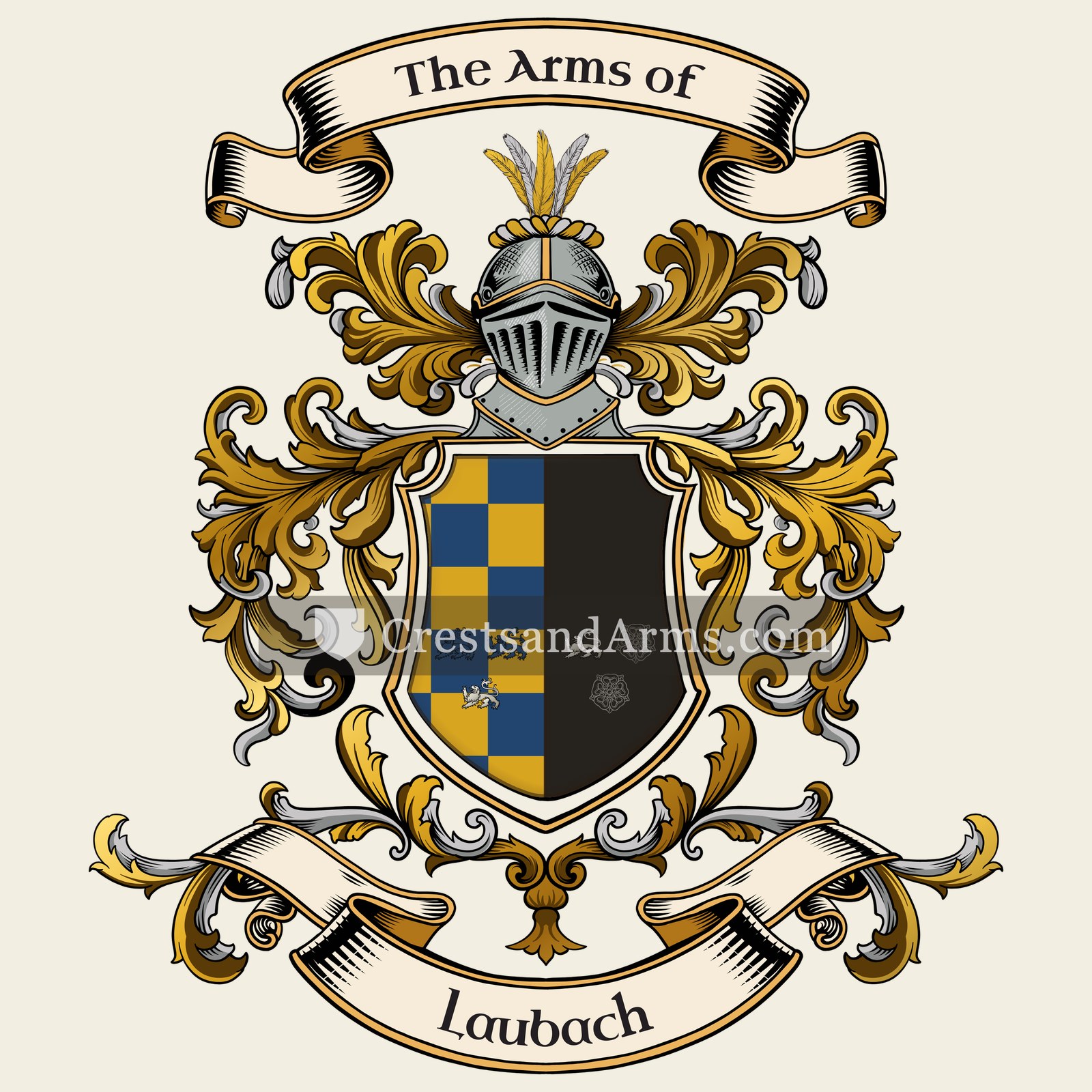The Laubach coat of arms, drawn from the recorded blazon
