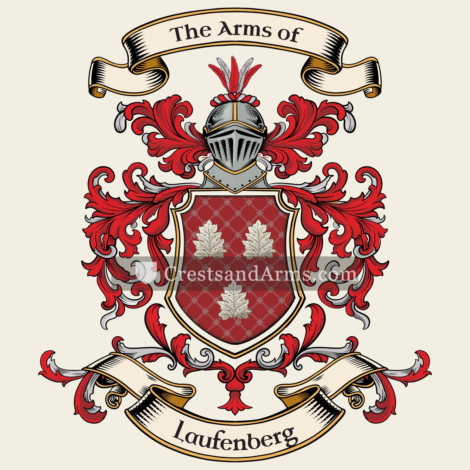 The Laufenberg coat of arms, drawn from the recorded blazon
