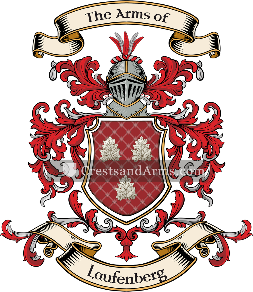 The Laufenberg coat of arms, drawn from the recorded blazon