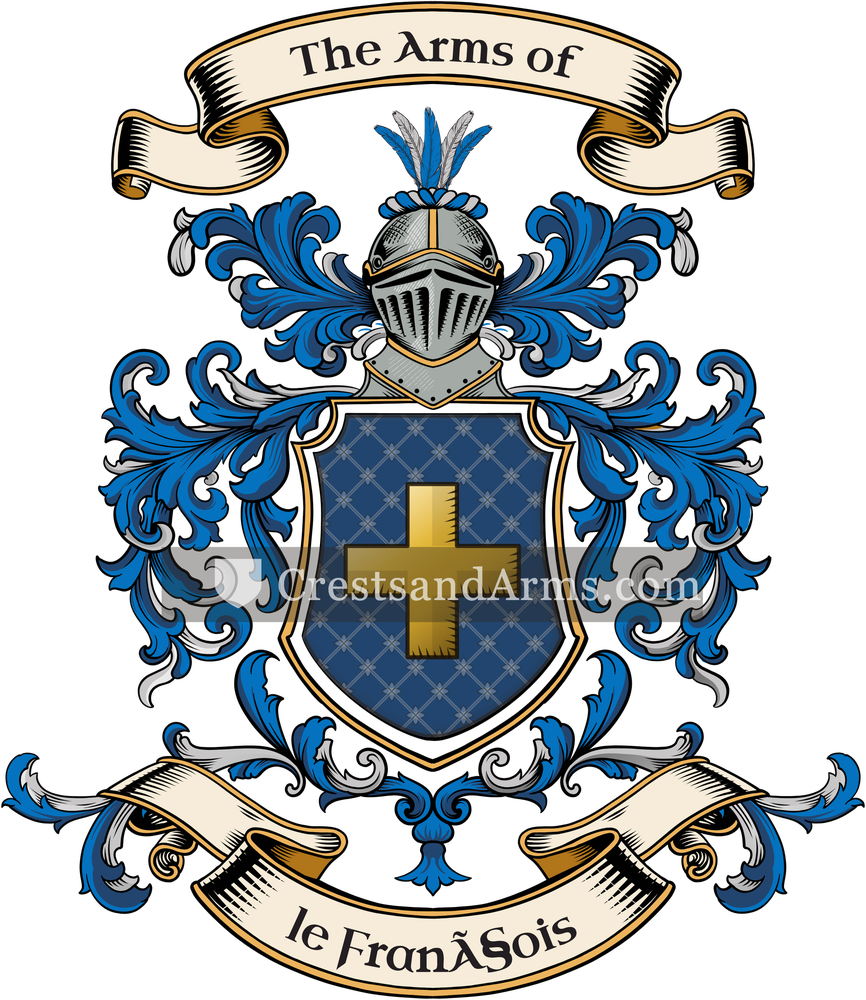 The le François coat of arms, drawn from the recorded blazon