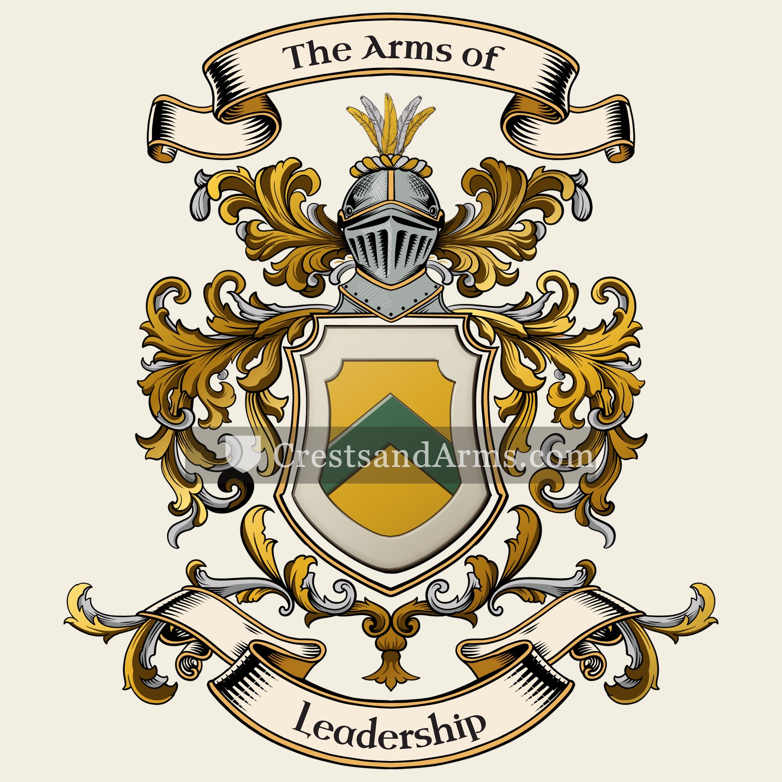 The Leadership coat of arms, drawn from the recorded blazon