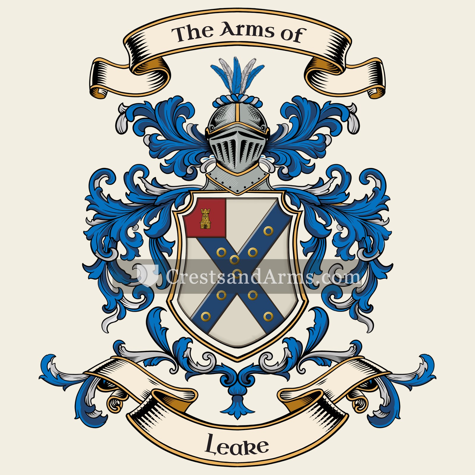 The Leake coat of arms