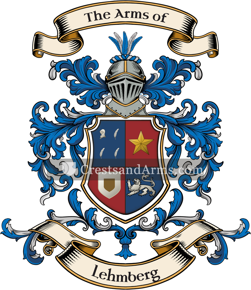 The Lehmberg coat of arms, drawn from the recorded blazon